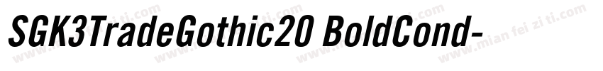 SGK3TradeGothic20 BoldCond字体转换